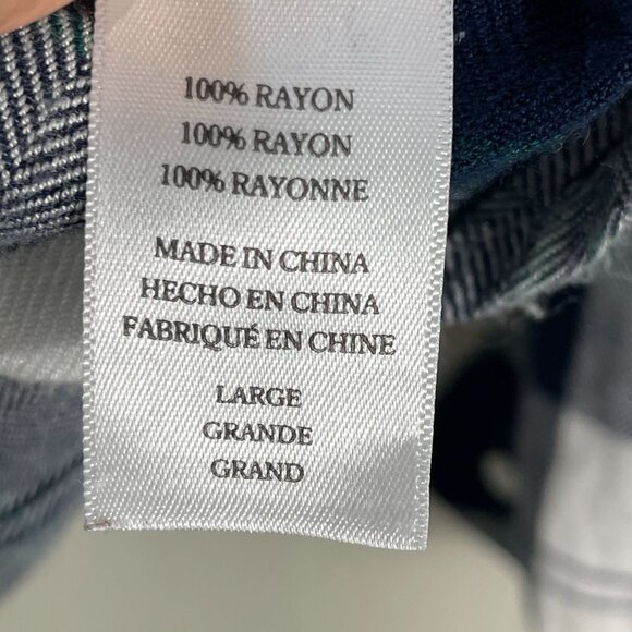 Rails Womens Large Plaid Button Up Shirt Hunter Midnight Pine Flannel Top - Picture 5 of 9